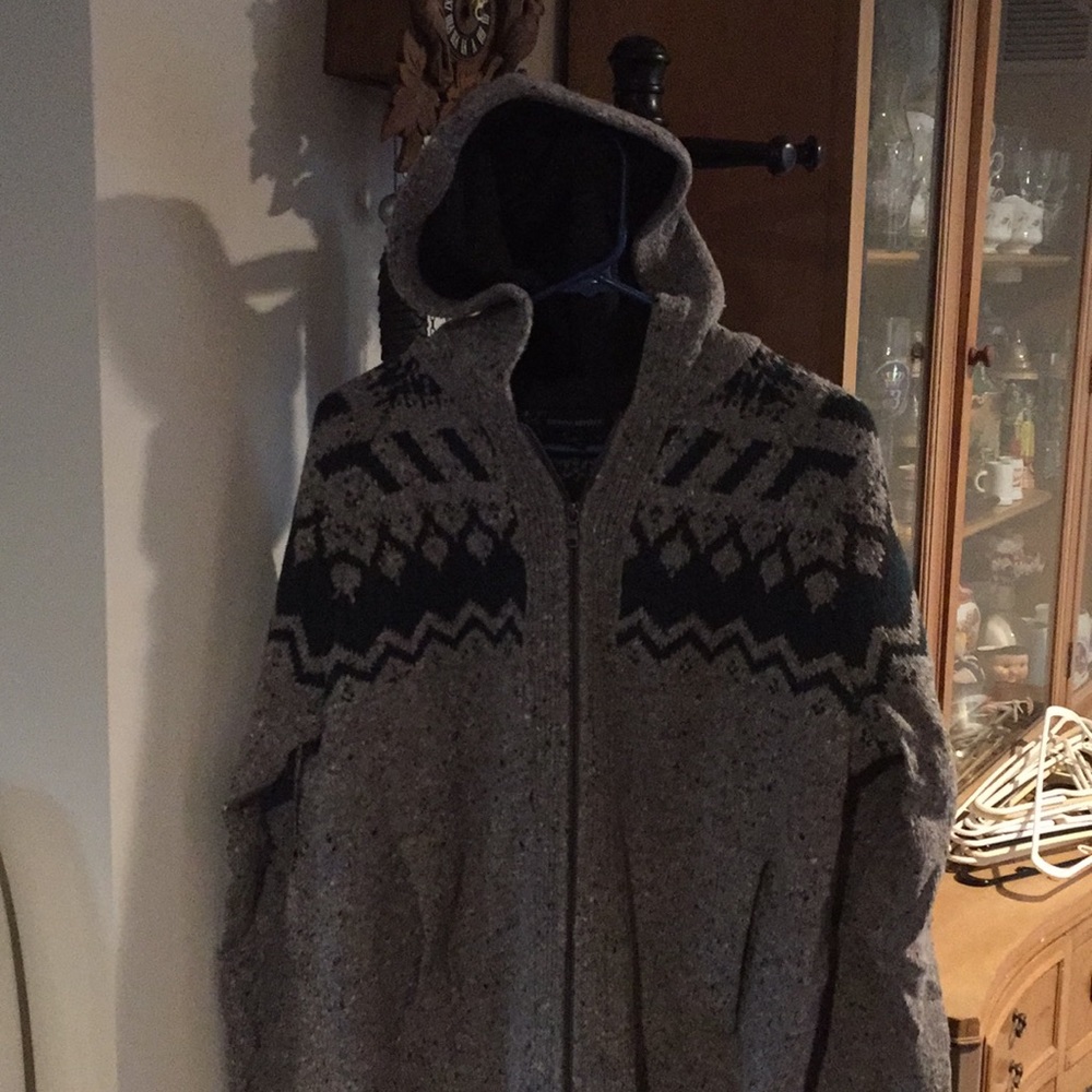 Banana Republic Grey zip up hoodie sweater M